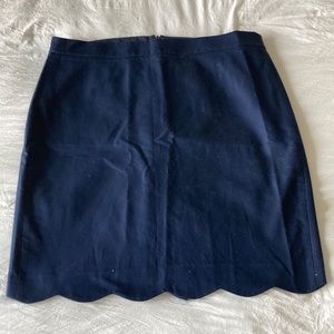 NWT Scallop Navy Skirt